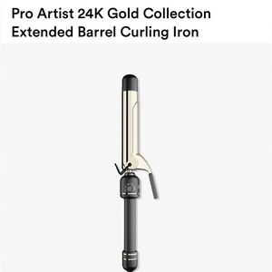 Hot Tools Pro Artist 24K Gold Collection 1½" extended barrel curling iron.